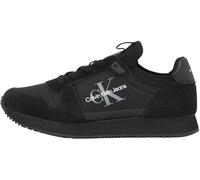 Calvin Klein Women’s Low Top Lace-Up Sock Runner Trainers, Black (Trpl Black), 6