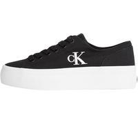 Calvin Klein Jeans for woman. YW0YW01763 Trainers Vulc Flatform Low black (41), Laces, Casual, Sustainable