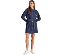 Calvin Klein Women’s Lyocell Denim Shirt Dress with Belt, Blue (Denim Mid), S