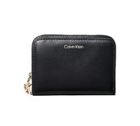 Calvin Klein Women’s Medium Flap Zip Around Purse, Black (Black), One Size