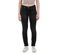 Calvin Klein Women’s Mid Rise Skinny Fit Jeans, Black (Denim Black), 32W/32L