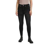 Calvin Klein Women’s Mid Rise Skinny Fit Jeans, Black (Denim Black), 33W/32L