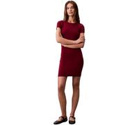 Calvin Klein Women’s Mini T-Shirt Dress with Round Neck, Red (Magenta Jewel), S