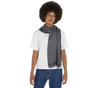 Calvin Klein Women’s Monogram Jacquard Winter Scarf, Black (Ck Black), One Size