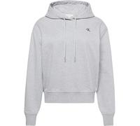 Calvin Klein Women’s Monogram Terry Hoodie with Logo, Grey (Heroic Grey HTR), S