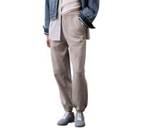 Calvin Klein Women’s Monologo French Terry Joggers with Elasticated Waistband, Grey (Heroic Grey Heather), S