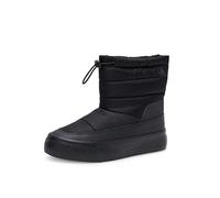 Calvin Klein Women’s Nylon Mix Flatform Ankle Snow Boots, Black (Triple Black), 8