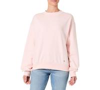 Calvin Klein Women’s Round Neck Badge Logo Terry Sweatshirt, Pink (Cloud Pink), XL