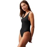 Calvin Klein Women’s Scoop Back Swimsuit with Removable Padding, Black (Black), XL
