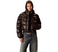 Calvin Klein Women’s Shine Cropped Puffer Jacket, Black (Black), M