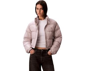 Calvin Klein Women’s Shine Cropped Puffer Jacket, Grey (Gull Gray), S