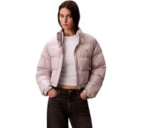 Calvin Klein Women’s Shine Cropped Puffer Jacket, Grey (Gull Gray), XL
