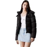 Calvin Klein Women’s Short Down Puffer Jacket with Hood, Black (Ck Black), 3XL