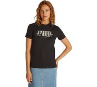 Calvin Klein Women’s Short Sleeve Graphic Regular Fit T-Shirt, Black (Ck Black), L