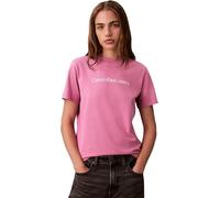 Calvin Klein Women’s Short Sleeve Regular Fit Classic Logo T-Shirt, Pink (Raspberry Cream), S