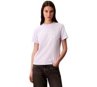 Calvin Klein Women’s Short Sleeve Regular Fit Classic Logo T-Shirt, Purple (Lacey Lilac), M