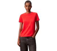 Calvin Klein Women’s Short Sleeve Round Neck Archive Jersey T-Shirt, Red (Tuscan Terra Cotta), M