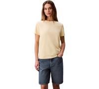 Calvin Klein Women’s Short Sleeve Round Neck Archive Jersey T-Shirt, Yellow (French Vanilla), S