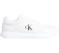Calvin Klein Women’s Sporty EVA Mesh Runner Trainers, White (Bright White/Black), 8.5
