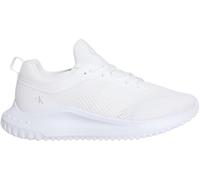 Calvin Klein Women’s Sporty EVA Sock Tech Mix Logo Runner Trainers, White (Triple Bright White), 6