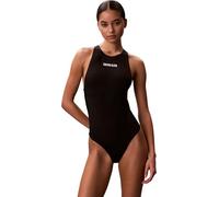 Calvin Klein Women’s Swimsuit Scoop Back One Piece Crossover Design, Black (Black), S