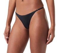 Calvin Klein Womens Black Sculpted Recycled Nylon-blend Thong Xs