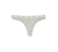 Calvin Klein Women’s Thong with Logo Waistband, Grey (Grey Heather), L