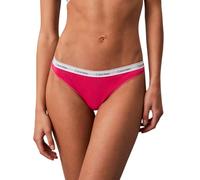 Calvin Klein Women’s Thong with Logo Waistband, Pink (Vibrant Pink), XL