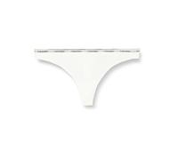 Calvin Klein Women’s Thong with Logo Waistband, White (White), S