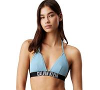 Calvin Klein Women’s Triangle Bikini Top with Removable Padding, Blue (Skim Blue), S
