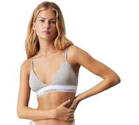 Calvin Klein Women’s Triangle Bralette with Removable Padding, Grey (Grey Heather), XS