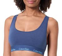 Calvin Klein Women’s Unlined Bralette with Logo Underband, Blue (Dark Denim), L
