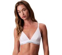 Calvin Klein Women’s Unlined Triangle Bralette with Logo Underband, White (White), L