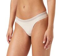 Calvin Klein Women Thong Tanga, Beige (Beechwood), S