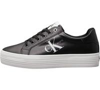 Calvin Klein Women Vulcanised Trainers Vulc Flatform Laceup Low LTH Platformw, Black (Black), 8