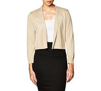 Calvin Klein Women's 3/4 Sleeve Sheer Stripe Shrug with Self Banding and Cuff, Gold Lurex Knit, XL