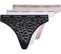 Calvin Klein Women's 3 Pack Bikini (Low-Rise), Black/White/Subdued, XL