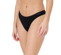 Calvin Klein Women's 3 Pack Ideal Cotton Thongs, Black (Black/Black/Black), XS