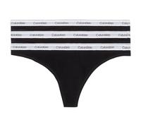 Calvin Klein 000qd5209e Thong 3 Units Black 3XL Women
