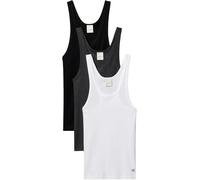 Calvin Klein Women's 3 Pack Scoop Neck Cotton Tank Tops, Multicolor (Black/White/Charcoal Heather), M