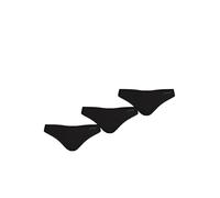 Calvin Klein Women's 3 Pack Thongs Underwear, Black (Black/Black/Black), L