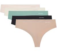 Calvin Klein Women's 5 Pack Thongs, Multicolor (Charming Green/Nymphs Thigh/Black/I), L