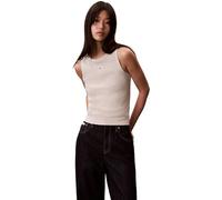Calvin Klein Jeans Lv047c201g Sleeveless T-shirt Beige XS Woman