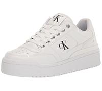 Calvin Klein Women's Alondra Sneaker, White 142, 2.5 UK