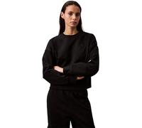 Calvin Klein Women's Archive Logo French Terry Crew Neck Sweatshirt, Black (Black), S