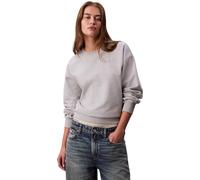 Calvin Klein Women's Archive Logo French Terry Crew Neck Sweatshirt, Grey (History Grey Heather), L