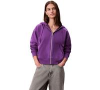 Calvin Klein Women's Archive Logo French Terry Hoodie with Zip, Purple (Smokey Shadow), L