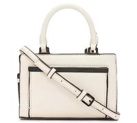Calvin Klein Women's Astrid Triple Compartment Organizational Mini Satchel Crossbody, Cherub White/Black, One Size