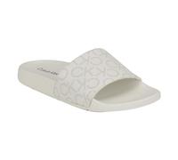 Calvin Klein Women's Athens Slide Sandal, White 140, 6 UK