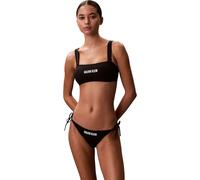 Calvin Klein Women's Bandeau Bikini Top with Detachable Straps, Black (Black), S